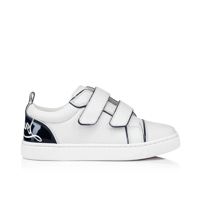 Funnyto Scratch – Sneakersy – lakierowana skóra cielęca – białe – dzieci Funnyto Scratch – Sneakersy – lakierowana skóra cielęca – białe – dzieci
