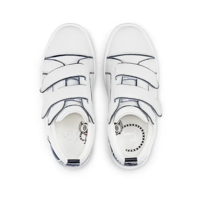 Funnyto Scratch – Sneakersy – lakierowana skóra cielęca – białe – dzieci Funnyto Scratch – Sneakersy – lakierowana skóra cielęca – białe – dzieci
