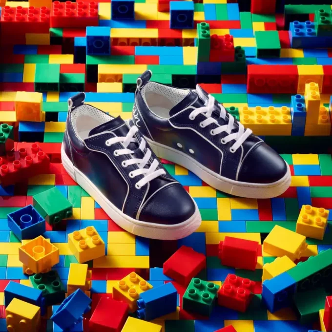 Funnyto – Sneakersy – skóra cielęca – granatowe – dzieci Funnyto – Sneakersy – skóra cielęca – granatowe – dzieci