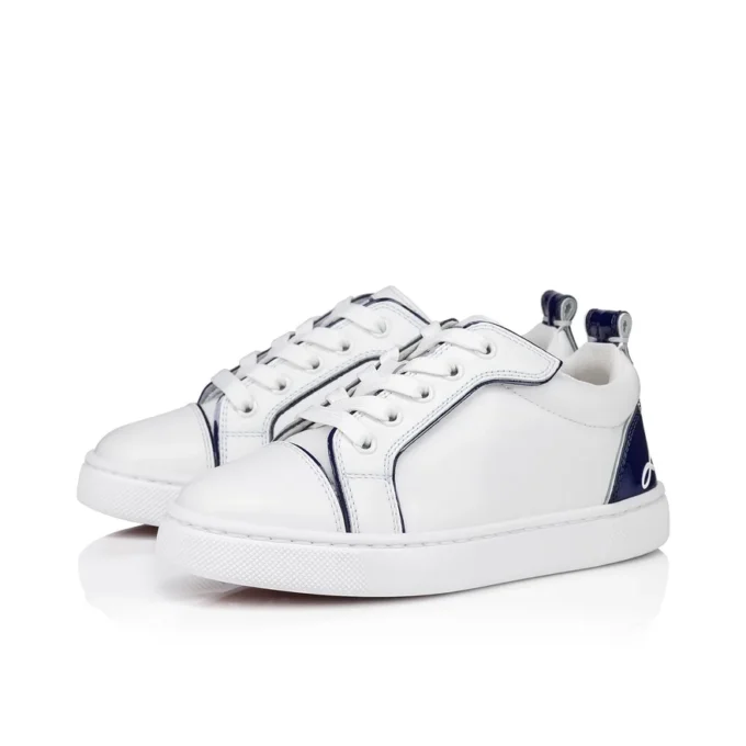 Funnyto – Sneakersy – skóra cielęca i lakierowana skóra cielęca – Bianco – dzieci Funnyto – Sneakersy – skóra cielęca i lakierowana skóra cielęca – Bianco – dzieci