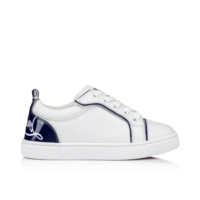 Funnyto – Sneakersy – skóra cielęca i lakierowana skóra cielęca – Bianco – dzieci Funnyto – Sneakersy – skóra cielęca i lakierowana skóra cielęca – Bianco – dzieci