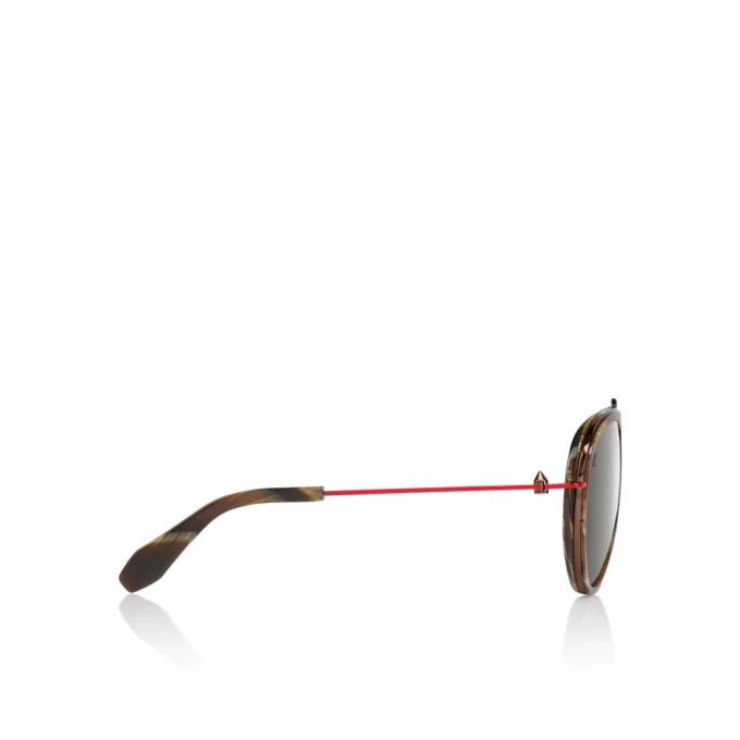 Greggo Lb0004 – okulary przeciwsłoneczne – metalowe – brązowe rogi Greggo Lb0004 – okulary przeciwsłoneczne – metalowe – brązowe rogi