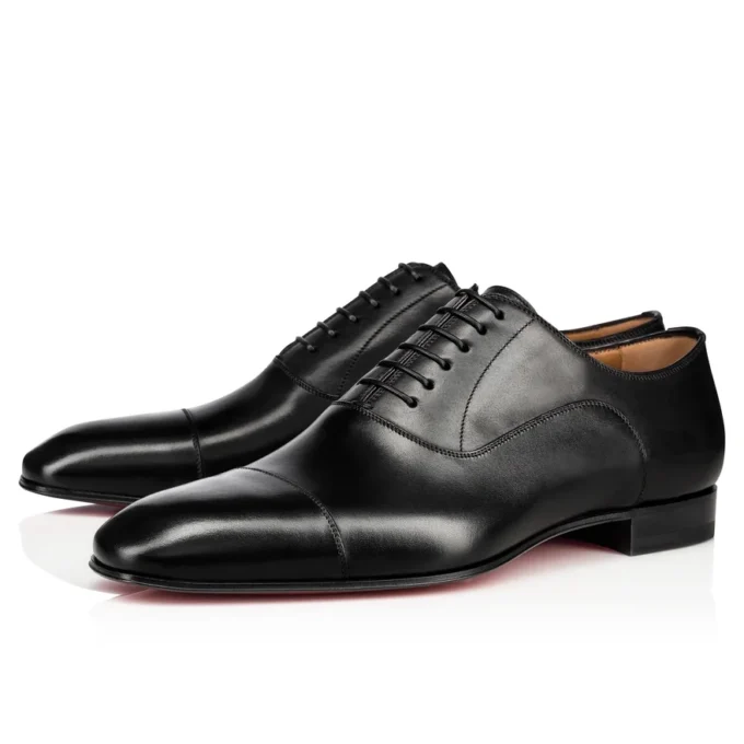 Greggo – sznurowane buty – gładka skóra cielęca – czarne – męskie Greggo – sznurowane buty – gładka skóra cielęca – czarne – męskie