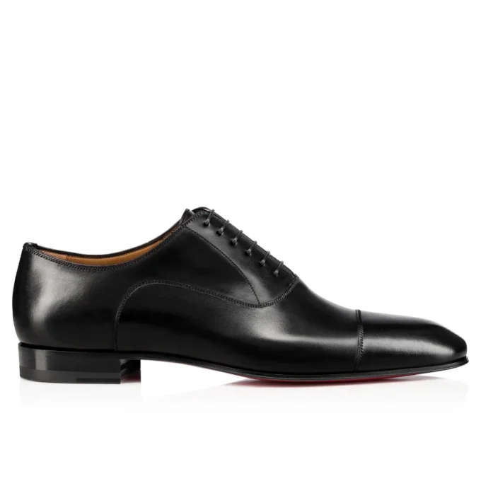 Greggo – sznurowane buty – gładka skóra cielęca – czarne – męskie Greggo – sznurowane buty – gładka skóra cielęca – czarne – męskie