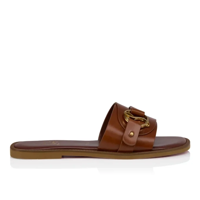 Her in Roma Mule – klapki – skóra cielęca – ciemny karmin – damskie Her in Roma Mule – klapki – skóra cielęca – ciemny karmin – damskie