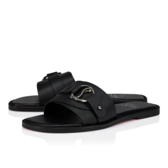 Her in Roma Mule – klapki – skóra cielęca – czarne – damskie