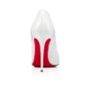 Hot Chick – czółenka na obcasie 100 mm – lakierowana skóra cielęca – Bianco – damskie