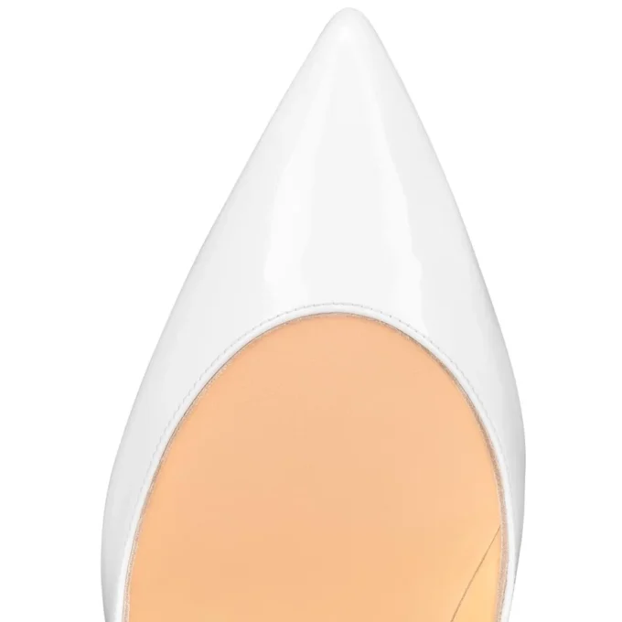 Hot Chick – czółenka na obcasie 100 mm – lakierowana skóra cielęca – Bianco – damskie