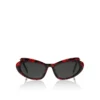 Hot Chick Lb0010 – okulary przeciwsłoneczne – acetat – czerwona Havana