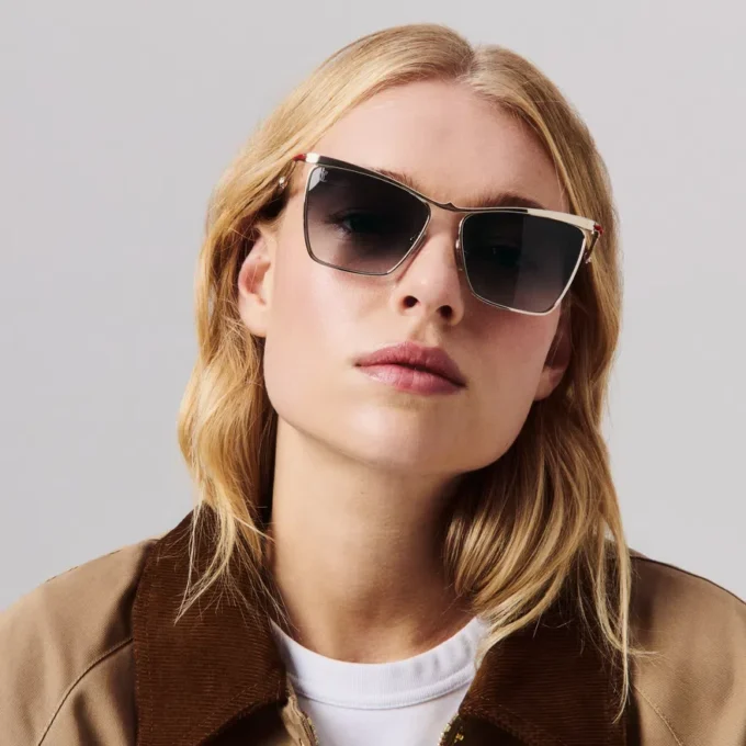 Hot Chick Lb0020 – okulary przeciwsłoneczne – metalowe – złote