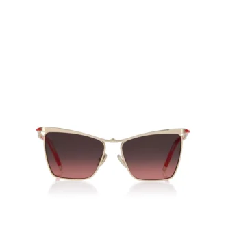 Hot Chick Lb0020 – okulary przeciwsłoneczne – metalowe – złote w kolorze dymnym