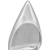 Iriza – czółenka na obcasie 100 mm – laminowana skóra nappa – srebrne – damskie