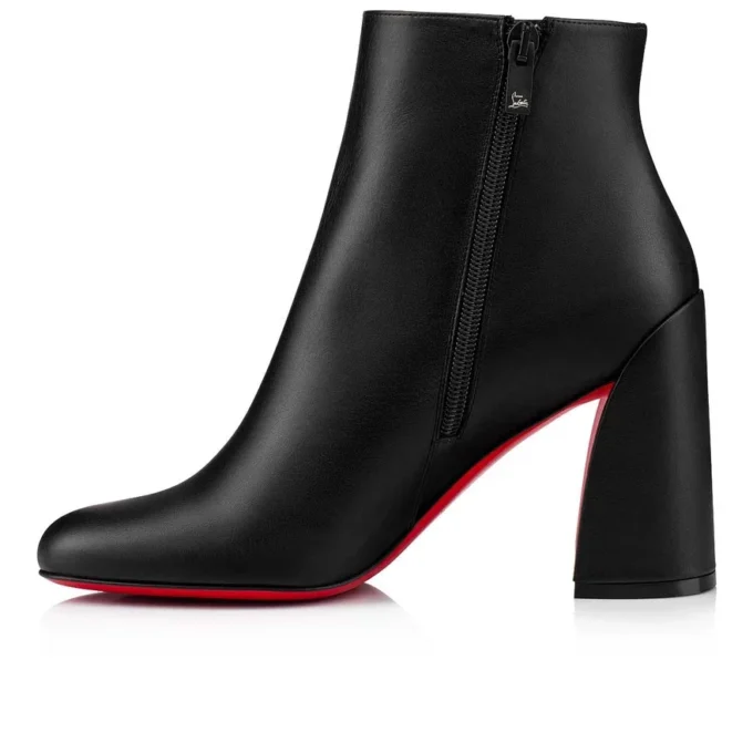 Jane Booty – buty na niskim obcasie 85 mm – skóra cielęca – czarne – damskie Jane Booty – buty na niskim obcasie 85 mm – skóra cielęca – czarne – damskie