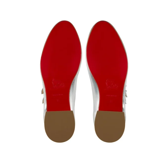 Jane Fille – baleriny – laminowana skóra nappa – srebrne – dzieci
