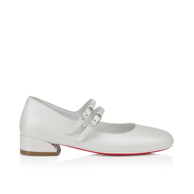 Jane Fille – baleriny – perłowa skóra nappa – Bianco – dzieci Jane Fille – baleriny – perłowa skóra nappa – Bianco – dzieci