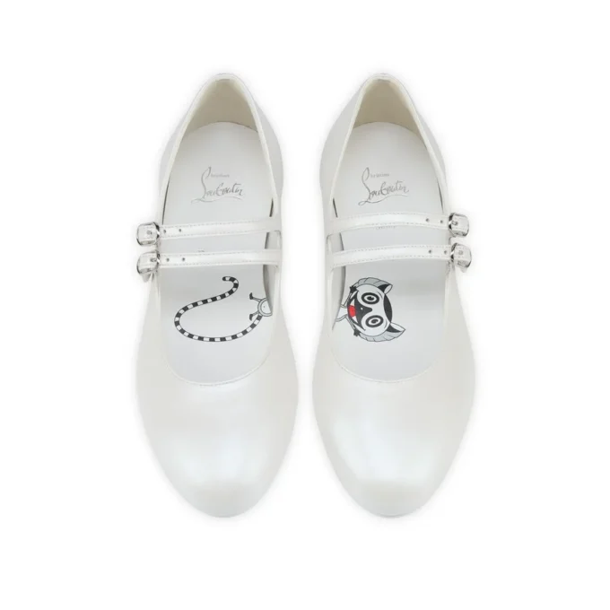 Jane Fille – baleriny – perłowa skóra nappa – Bianco – dzieci Jane Fille – baleriny – perłowa skóra nappa – Bianco – dzieci