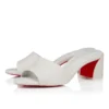 Jane Mule – klapki na obcasie 55 mm – skóra nappa – Bianco – damskie Jane Mule – klapki na obcasie 55 mm – skóra nappa – Bianco – damskie