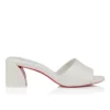 Jane Mule – klapki na obcasie 55 mm – skóra nappa – Bianco – damskie Jane Mule – klapki na obcasie 55 mm – skóra nappa – Bianco – damskie