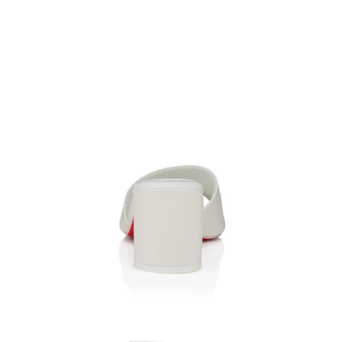 Jane Mule – klapki na obcasie 55 mm – skóra nappa – Bianco – damskie Jane Mule – klapki na obcasie 55 mm – skóra nappa – Bianco – damskie