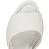 Jane Mule – klapki na obcasie 55 mm – skóra nappa – Bianco – damskie Jane Mule – klapki na obcasie 55 mm – skóra nappa – Bianco – damskie