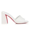 Jane Mule – klapki na obcasie 85 mm – skóra jagnięca nappa – Bianco – damskie