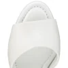 Jane Mule – klapki na obcasie 85 mm – skóra jagnięca nappa – Bianco – damskie