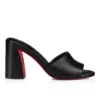 Jane Mule – klapki na obcasie 85 mm – skóra jagnięca nappa – czarne – damskie