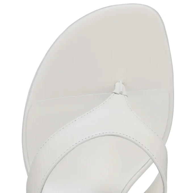 Janetonga – klapki na obcasie 55 mm – skóra nappa jagnięca – Bianco – damskie