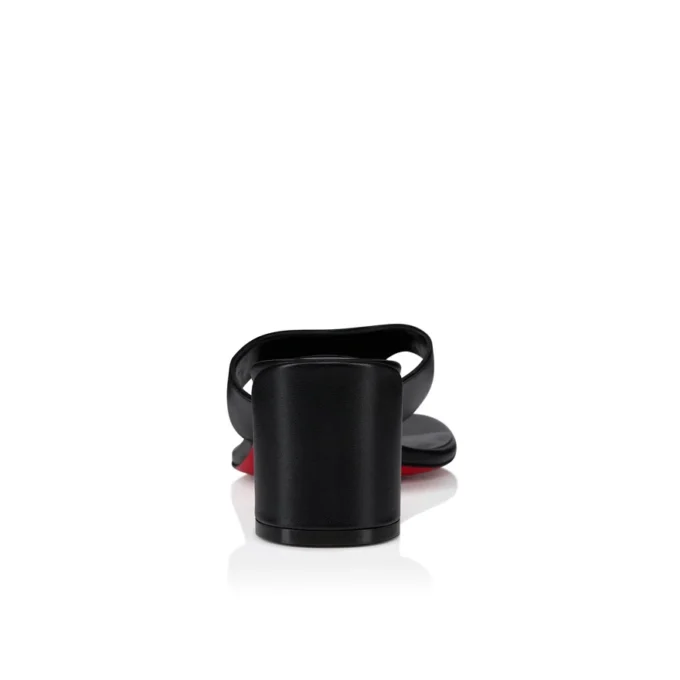 Janetonga – klapki na obcasie 55 mm – skóra nappa jagnięca – czarne – damskie Janetonga – klapki na obcasie 55 mm – skóra nappa jagnięca – czarne – damskie