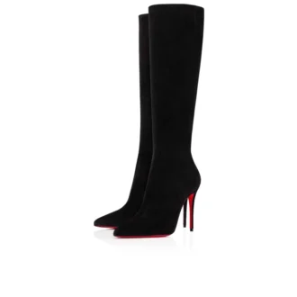 Kate Botta – buty na obcasie 100 mm – zamsz cielęcy – czarne Kate Botta – buty na obcasie 100 mm – zamsz cielęcy – czarne