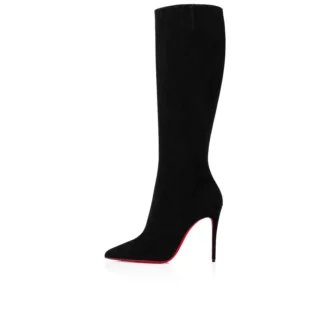 Kate Botta – buty na obcasie 100 mm – zamsz cielęcy – czarne Kate Botta – buty na obcasie 100 mm – zamsz cielęcy – czarne