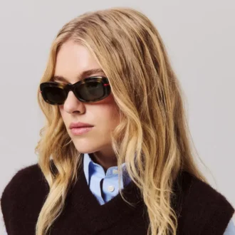 Kate Lb0025 – okulary przeciwsłoneczne – acetat – ciemny kolor Havana