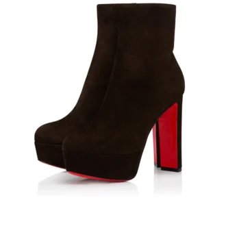 Loo Booty – buty na niskiej platformie 130 mm – zamsz cielęcy – Cafa – damskie Loo Booty – buty na niskiej platformie 130 mm – zamsz cielęcy – Cafa – damskie