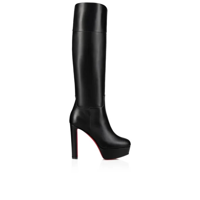 Loo Botta Alta – buty na obcasie 130 mm – skóra cielęca – czarne – damskie