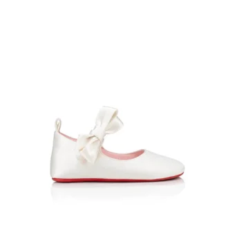Lou Babe – baleriny – satyna krepowa – Bianco – Baby