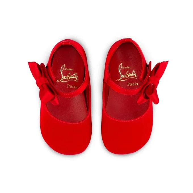 Lou Babe – Baleriny – satyna krepowa – Loubi – dla niemowląt Lou Babe – Baleriny – satyna krepowa – Loubi – dla niemowląt