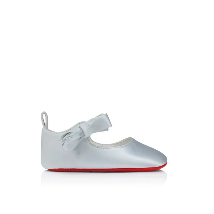 Lou Babe – baleriny – satyna krepowa – pastelowy błękit – niemowlęce Lou Babe – baleriny – satyna krepowa – pastelowy błękit – niemowlęce