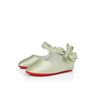 Lou Babe – baleriny – satyna krepowa – pastelowy manuka – dziecięce Lou Babe – baleriny – satyna krepowa – pastelowy manuka – dziecięce