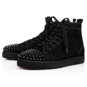 Lou Spikes – wysokie Sneakersy – zamsz i kolce – czarne – męskie Lou Spikes – wysokie Sneakersy – zamsz i kolce – czarne – męskie