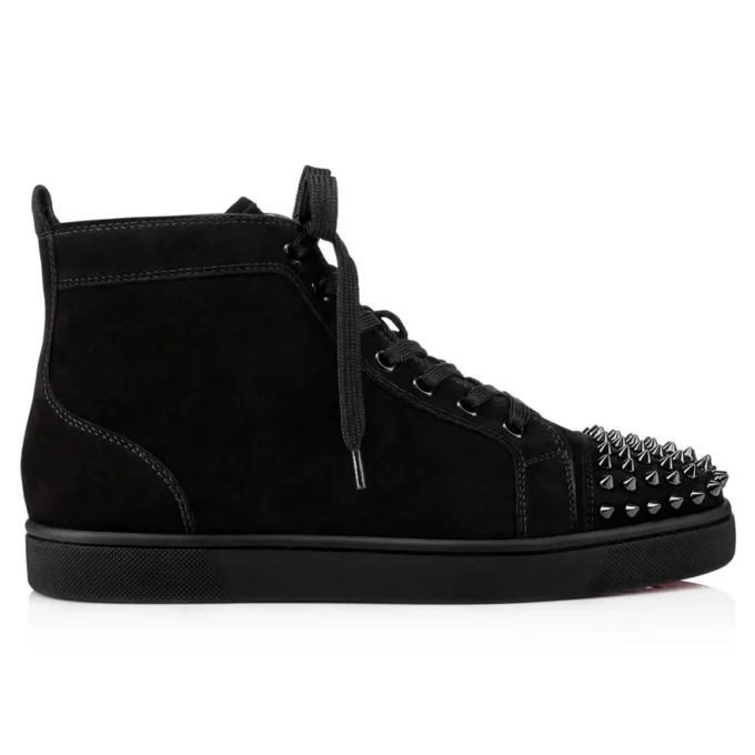 Lou Spikes – wysokie Sneakersy – zamsz i kolce – czarne – męskie Lou Spikes – wysokie Sneakersy – zamsz i kolce – czarne – męskie
