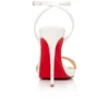 Loubi Queen – sandały na 120 mm – skóra nappa jagnięca – Bianco Loubi Queen – sandały na 120 mm – skóra nappa jagnięca – Bianco