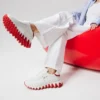 Loubishark – Sneakersy – skóra cielęca i neopren – Bianco – damskie Loubishark – Sneakersy – skóra cielęca i neopren – Bianco – damskie