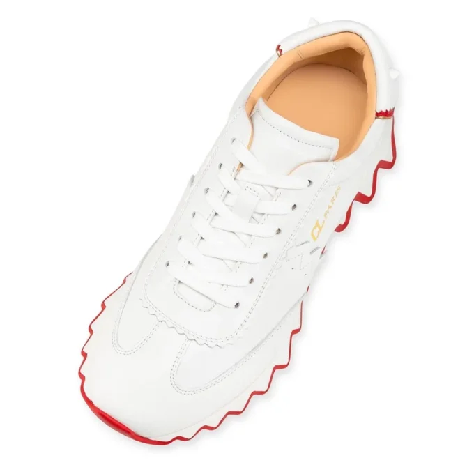 Loubishark – Sneakersy – skóra cielęca i neopren – Bianco – damskie Loubishark – Sneakersy – skóra cielęca i neopren – Bianco – damskie