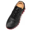 Loubishark – Sneakersy – skóra cielęca i neopren – czarne – męskie