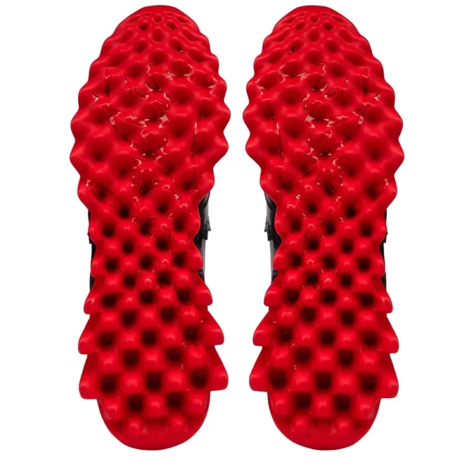 Loubishark – Sneakersy – skóra cielęca i neopren – czarne – męskie