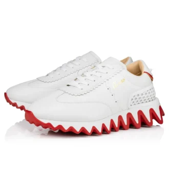 Loubishark – Sneakersy – skóra cielęca, neopren i guma – białe – męskie Loubishark – Sneakersy – skóra cielęca, neopren i guma – białe – męskie