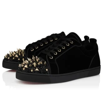 Louis Junior P Pik Pik Strass – Sneakersy – zamsz cielęcy – czarny – męskie Louis Junior P Pik Pik Strass – Sneakersy – zamsz cielęcy – czarny – męskie
