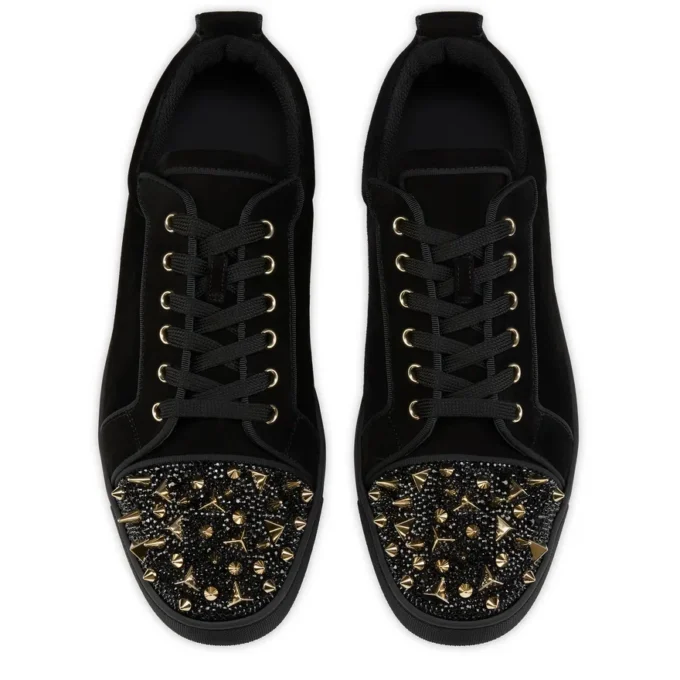 Louis Junior P Pik Pik Strass – Sneakersy – zamsz cielęcy – czarny – męskie