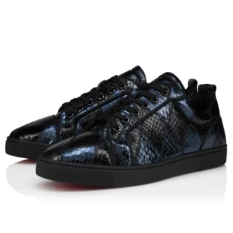 Louis Junior – Sneakersy – patchworkowa skóra węża wodnego – czarne – męskie Louis Junior – Sneakersy – patchworkowa skóra węża wodnego – czarne – męskie