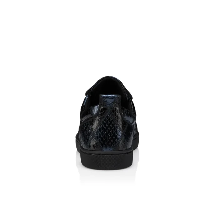 Louis Junior – Sneakersy – patchworkowa skóra węża wodnego – czarne – męskie